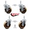 Service Caster 4 Inch High Temp Phenolic Wheel Swivel 10mm Threaded Stem Caster Brake, 2PK SCC-TS20S414-PHSHT-M1015-2-TLB-2 - alternate 1